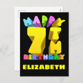 Happy 7th Birthday Kaart (Voorkant / Achterkant)