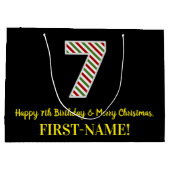 Happy 7th Birthday & Merry Kerstmis, aangepaste na Groot Cadeauzakje (Achterkant)