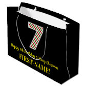 Happy 7th Birthday & Merry Kerstmis, aangepaste na Groot Cadeauzakje (Achterkant Gekanteld)