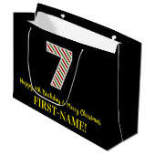 Happy 7th Birthday & Merry Kerstmis, aangepaste na Groot Cadeauzakje (Voorkant Gekanteld)