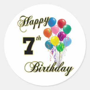 Happy 7th Birthday Sticker en Verjaardagskleding