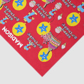 Happy 7th Birthday Tissue Paper #7 Red Tissuepapier (Detail)