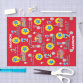 Happy 7th Birthday Tissue Paper #7 Red Tissuepapier (Craft)