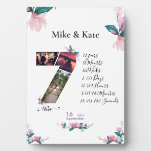 Happy 7th Jubileum, aangepaste fotocollage, graaf Fotoplaat