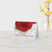 Happy 7th Jubileum rozen Kaart (Gele Bloem)