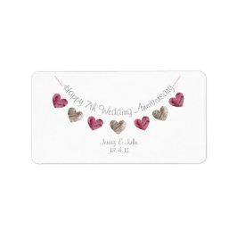 Happy 7th Wedding Jubileum wol hart label