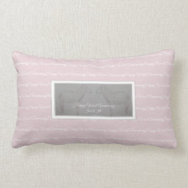 Happy 7th Wool Jubileum schaap kussen (grijs)