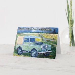 Happy 80th Birthday Card voor GRANDAD Kaart