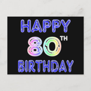 Happy 80th Birthday Gifts en Birthday Apparel Briefkaart