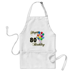 Happy 80th Birthday Gifts en Birthday Apparel Standaard Schort