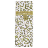 Happy 80th Birthday Gold en White Number Pattern Wijn Cadeautas (Voorkant)