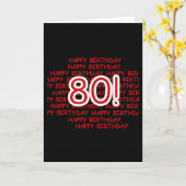 Happy 80th Birthday Kaart (Gele Bloem)