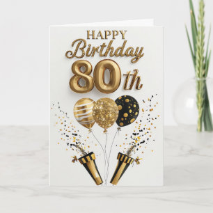 Happy 80th Birthday Kaart