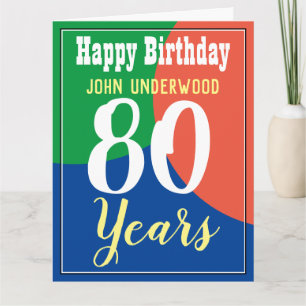 Happy 80th Birthday Kaart
