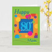 Happy 80th Birthday Mam Card Kaart (Gele Bloem)