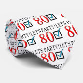 Happy 80th Birthday Stropdas (Opgerold)