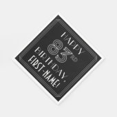 HAPPY 83RD BIRTHDAY; Art Deco Style; aangepaste na Servet (Hoek)