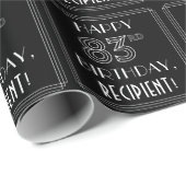 HAPPY 83RD BIRTHDAY; Art Deco Style met aangepaste Cadeaupapier (Rol Hoek)