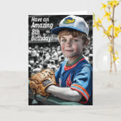 Happy 8th Birthday Kaart (Gele Bloem)