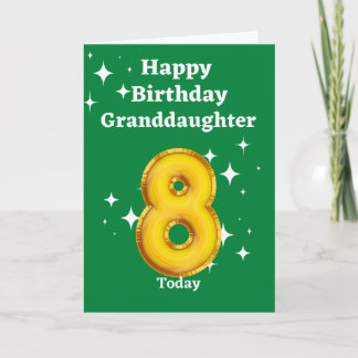 Happy 8th Birthday Kaart kleindochter