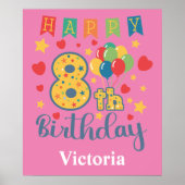 Happy 8th Birthday Poster (Voorkant)