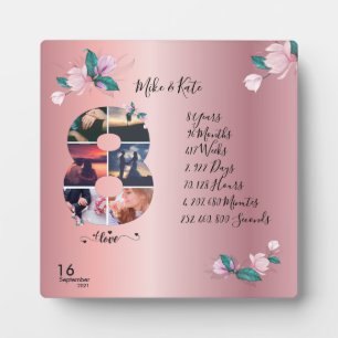 Happy 8th Jubileum, aangepaste fotocollage, graaf Fotoplaat