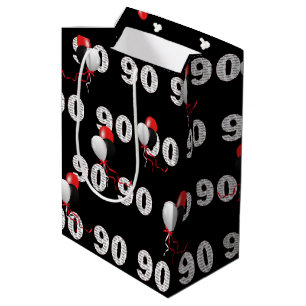 Happy 90th Birthday Balloons Medium Gift Bag Cadeauzakje