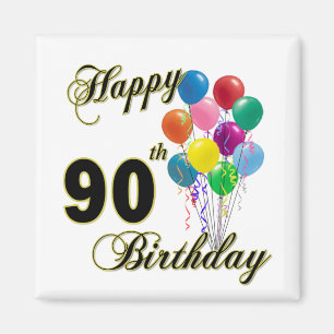 Happy 90th Birthday Gifts en Birthday Apparel Magneet