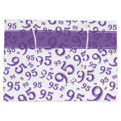 Happy 95th Birthday Number Pattern Paars Groot Cadeauzakje (Achterkant)