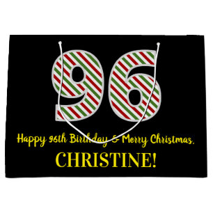 Happy 96th Birthday & Merry Kerstmis, aangepaste n Groot Cadeauzakje