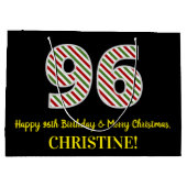 Happy 96th Birthday & Merry Kerstmis, aangepaste n Groot Cadeauzakje (Achterkant)