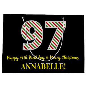 Happy 97th Birthday & Merry Kerstmis, aangepaste n Groot Cadeauzakje