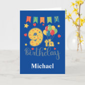 Happy 9th Birthday Kaart (Gele Bloem)