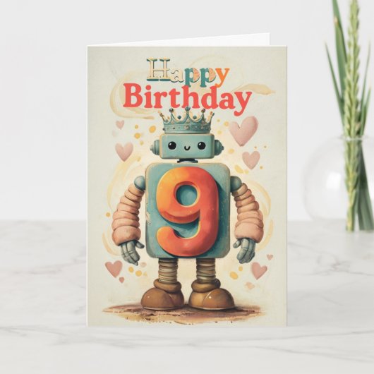 Happy 9th Birthday Kaart (Voorkant)