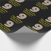 Happy 9th Birthday & Merry Kerstmis, aangepaste na Cadeaupapier (Hoek)