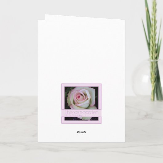 Happy 9th Jubileum roos Briefkaart (Achterkant)