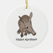 Happy Aardvark Keramisch Ornament (Voorkant)
