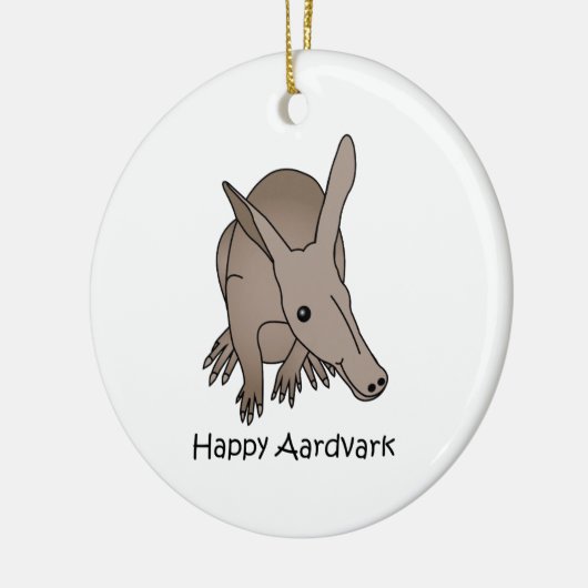 Happy Aardvark Keramisch Ornament (Links)