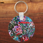 Happy Abstract Rozen Sleutelhanger (Voorkant)