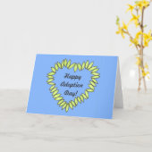 Happy Adoption Day Leaf Heart Kaart (Gele Bloem)