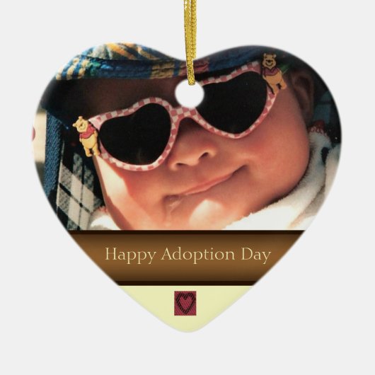 Happy Adoption Day Photo Ornament (Voorkant)