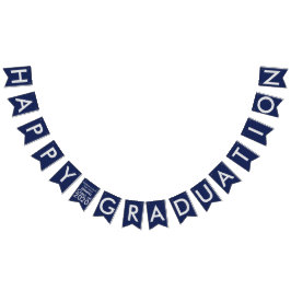 Happy Afstuderen Blue School Bunting Banner