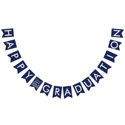 Happy Afstuderen Blue School Bunting Banner (Alle)