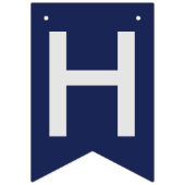 Happy Afstuderen Blue School Bunting Banner (Eerste vlag)