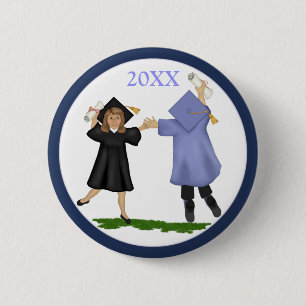 Happy Afstuderen Day Afgestudeerden Ronde Button 5,7 Cm