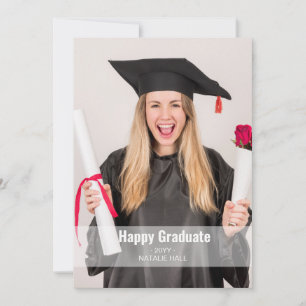 Happy Afstuderen Foto Afstuderen Aankondiging
