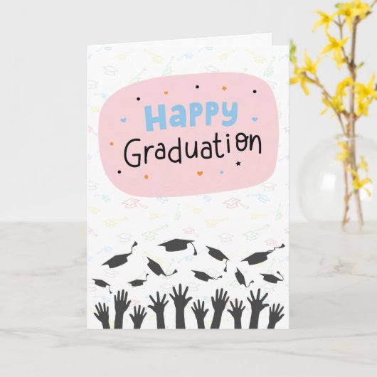 Happy Afstuderen Kaart (Gele Bloem)