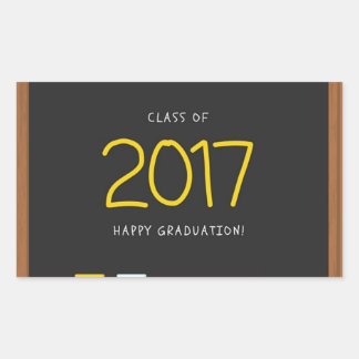 Happy Afstuderen klasse 2017! Rechthoekige Sticker