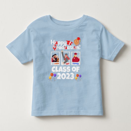 Happy Afstuderen klasse van 2023 Smart koekje T-Sh Kinder Shirts (Voorkant)