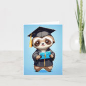 Happy Afstuderen Sloth Chibis Kaart (Voorkant)